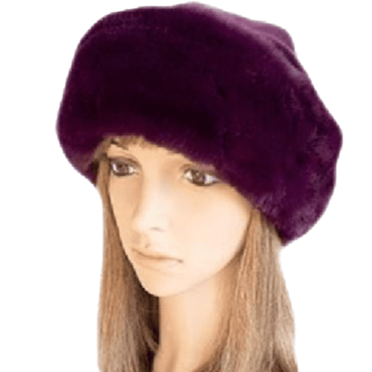 Gorro de invierno estilo cosaco de piel sintética para mujer, estilo cálido y moderno