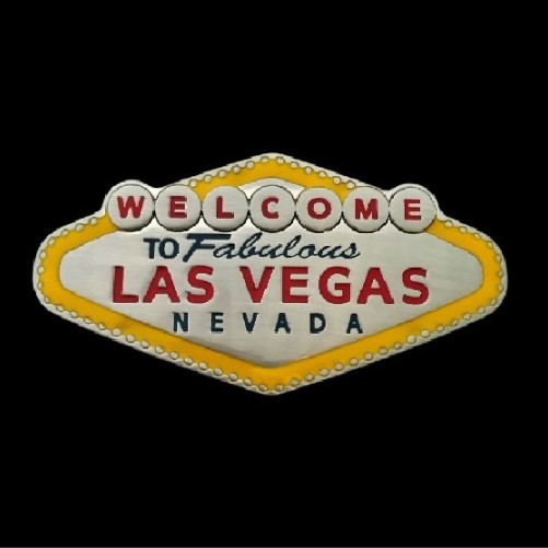 Welcome To Vegas Nevada Casino Gambler Souvenir Belt Buckle