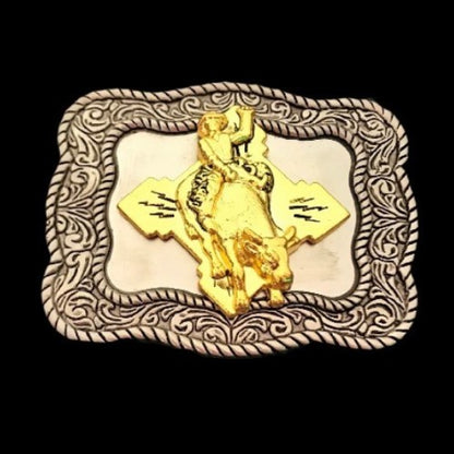 Bull Rider Cowboy Western Belt Buckle