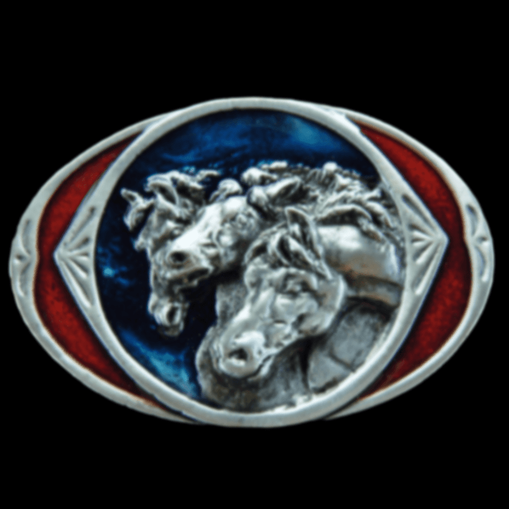 Indiana Rodeo Buckle Rodeo Horse Native Indian Art Western Belt Buckle – Cool Buckles Shop ...