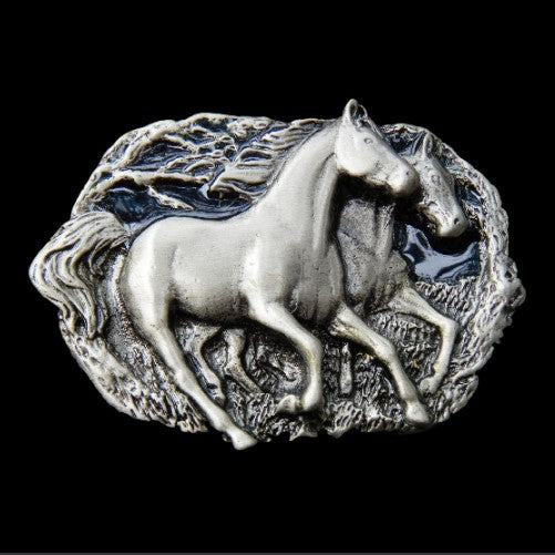 Western Wild West Horse Cowboy Belt Buckle