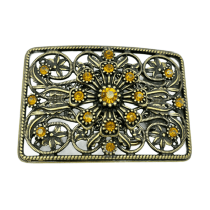 Boucle de ceinture en strass de style bohème, mode hippie