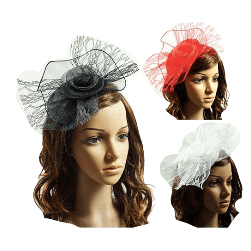 Women Fascinator Feather Hat Cocktail Tea Party Headband Lady Wedding Hair Clip