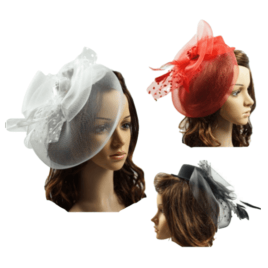 Women Fascinator Feather Hat Cocktail Tea Party Headband Lady Wedding Hair Clip