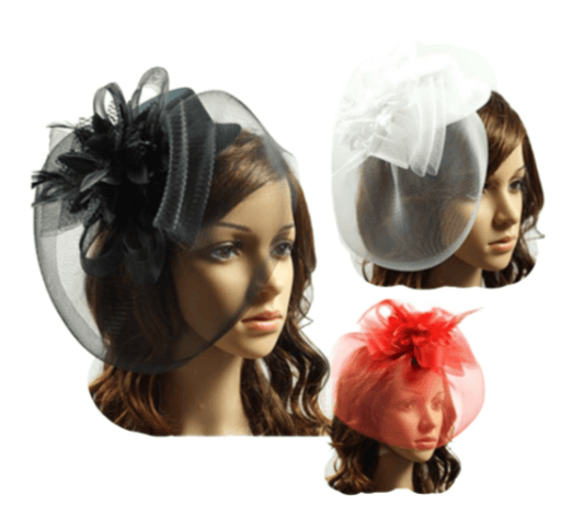 Women Fascinator Feather Hat Cocktail Tea Party Headband Lady Wedding Hair Clip