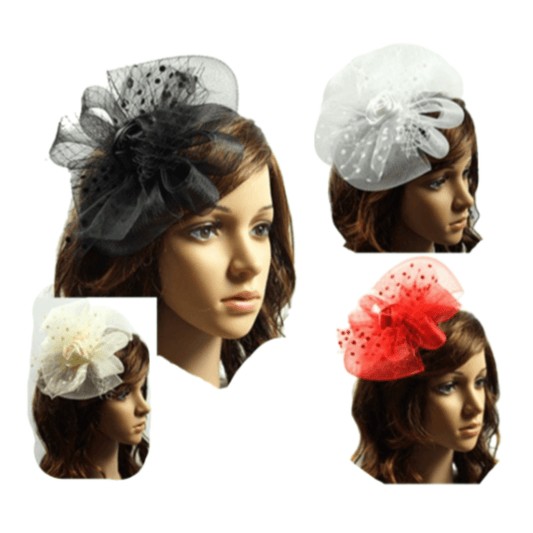 Women Fascinator Feather Hat Cocktail Tea Party Headband Lady Wedding Hair Clip