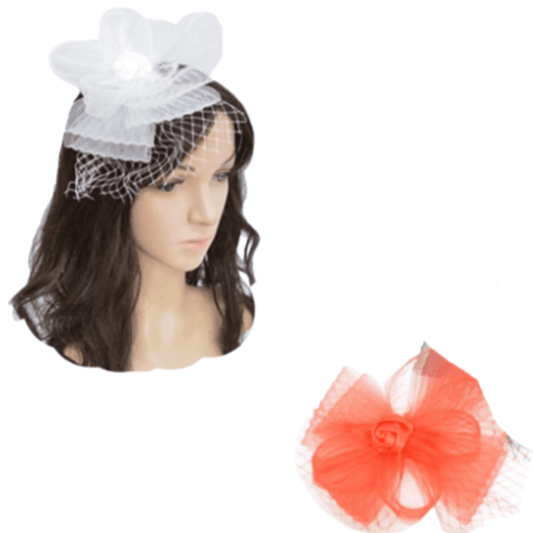 Women Fascinator Feather Hat Cocktail Tea Party Headband Lady Wedding Hair Clips