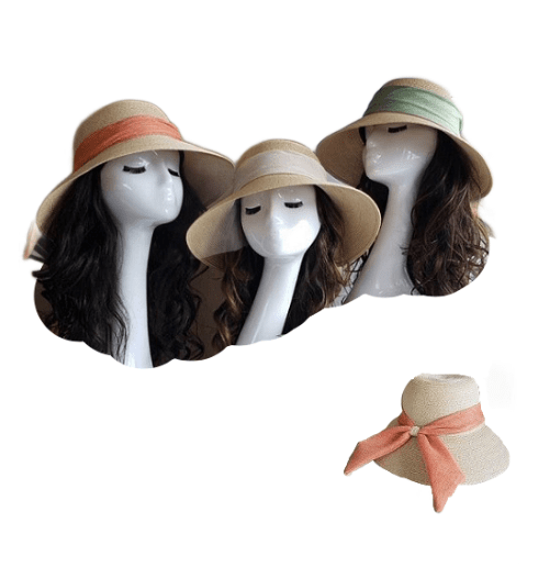 Women Paper Beach Hat Sun Protection Summer Straw Caps Fashion Sun Cover