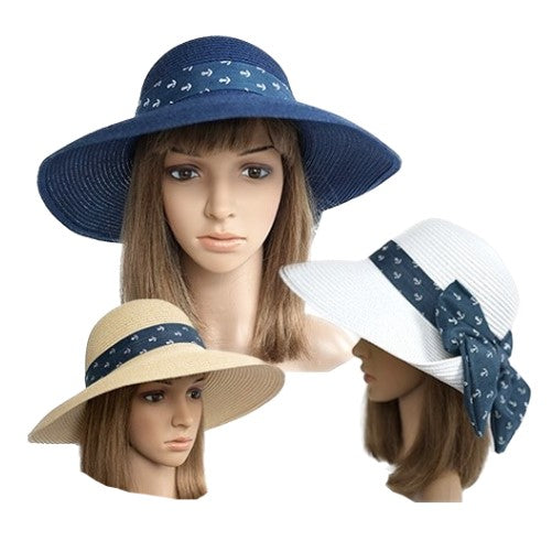 Women's Anti-UV Fashion Wide Brim Summer Beach Cotton Sun Bucket Hat