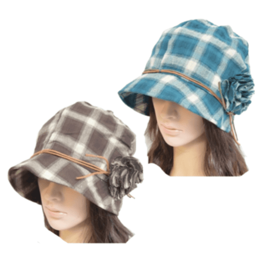 Women's Anti-UV Fashion Wide Brim Gatsby Summer Beach Cotton Sun Bucket Hat