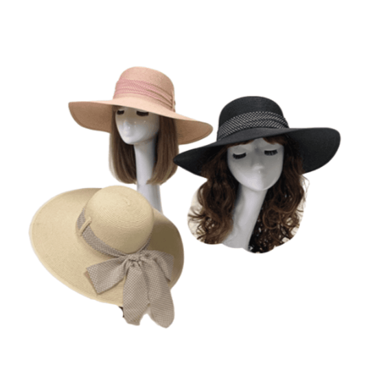 Women's Beach Bucket Wide Brim Straw Hat Sun Protection Summer Caps Fashion