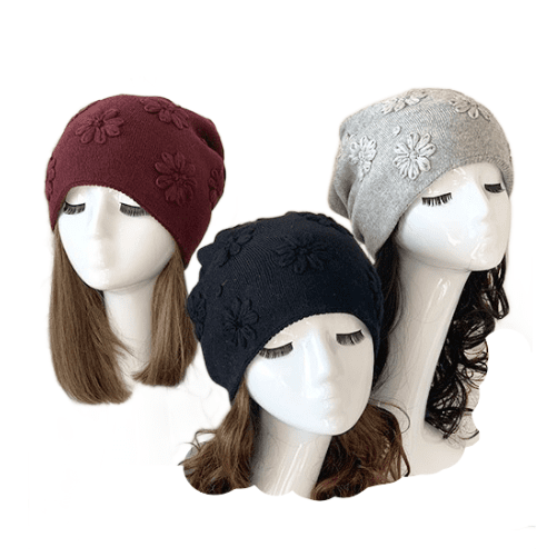 Gorro de invierno de lana estilo boina estilo francés para mujer