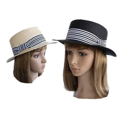 Women's Fashion Narrow Brim Style Straw Fedora Hats Cool Sun Hat