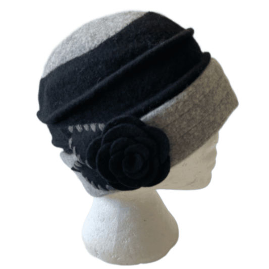 Femme Fleur Années 1920 Hiver 100% Laine Gatsby Béret Bonnet Cloche Seau Chapeaux