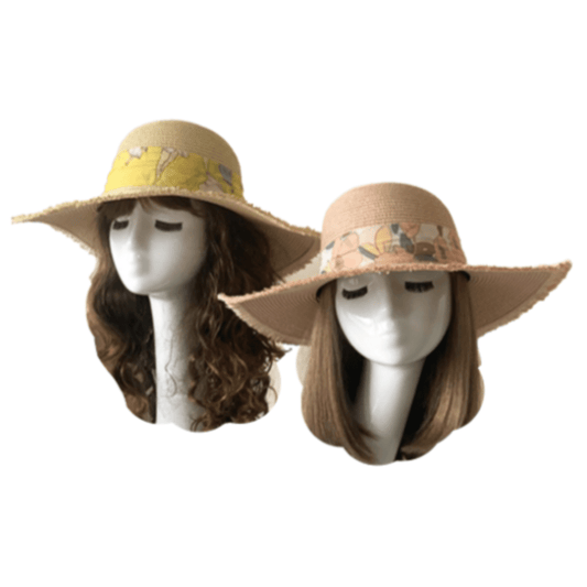 Women's Straw Sun Hats Wide Brim Summer Beach Travel Cap