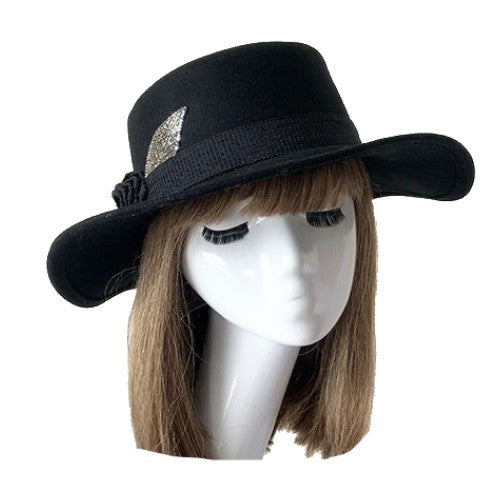 Women's Wool Felt Floppy Wide Brim Dressy Wedding Classy Hat