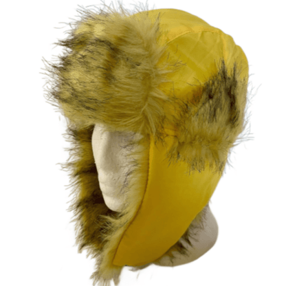 Jaune unisexe hiver aviateur Trooper oreillette chaud russe Ski chapeaux fourrure Bomber